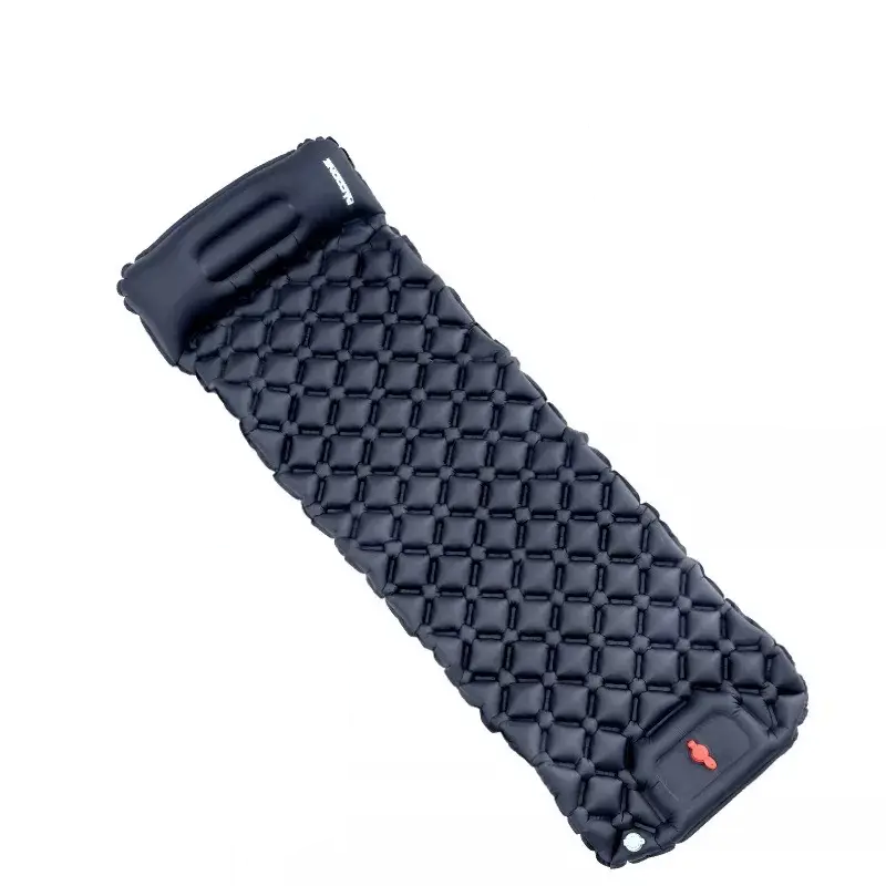 Надувной коврик PACOONE SD-01 с подушкой со встроенным насосом NAVY (22552)