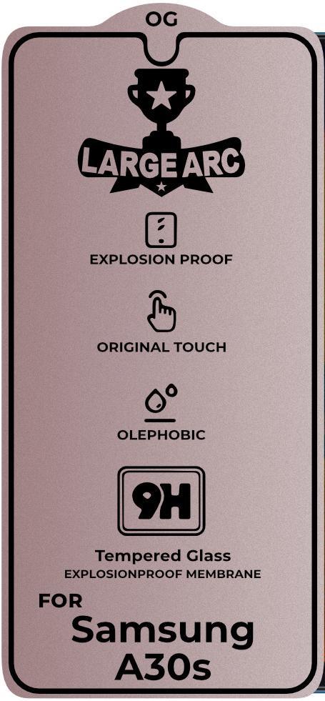 Защитное стекло Large Arc для Samsung Galaxy A30s A307 Full Glue (25051)