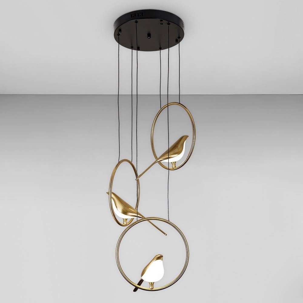 Люстра подвесная светодиодная Light House LS-18618-3 BRZ 300 18 W 2700 К Бронзовый/Черный