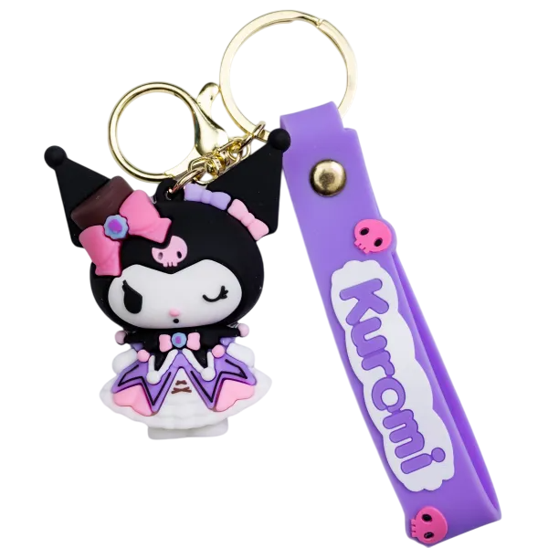 Брелок для ключів Kuromi 4,5х6 см Чорний