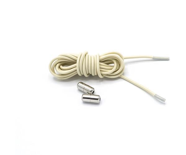 Шнурки еластичні класичні з фіксаторами без зав'язок 100 см Кремовий Шнурки еластичні класичні з фіксаторами без зав'язок 100 см Кремовий