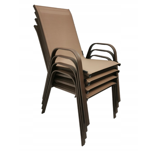 Комплект садових меблів 4Points Udine-6 прямокутний стіл та 6 стільців Коричневий - фото 5