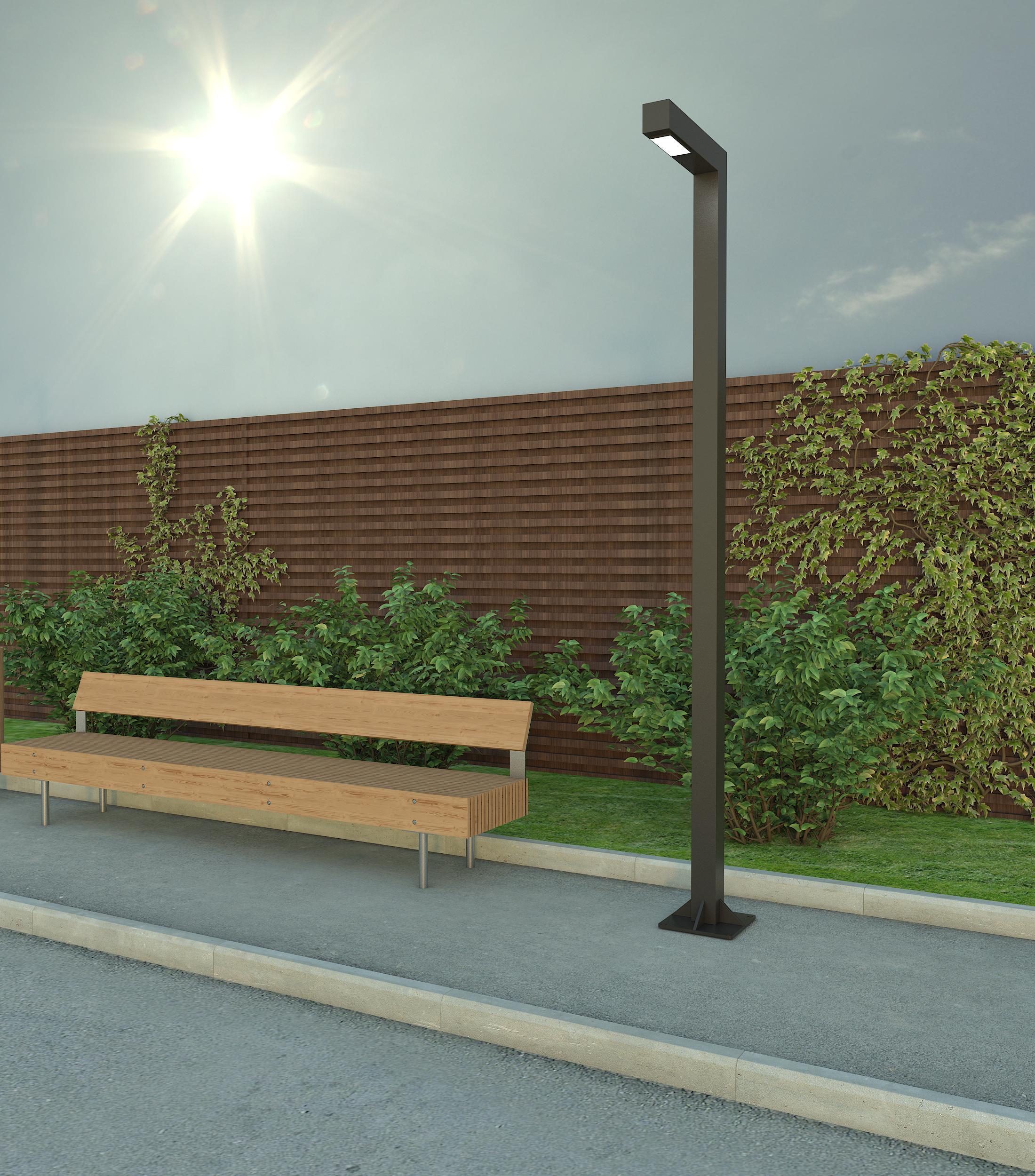 Светильник светодиодный MG HUGE садовый на опоре 315 см Черный матовый (7671) - фото 2 Светильник светодиодный MG HUGE садовый на опоре 315 см Черный матовый (7671) - фото 2