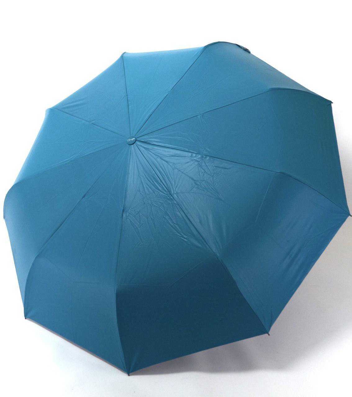 Парасолька автоматична жіноча Unique з квітами 9 спиць Бірюзовий (3009/3)