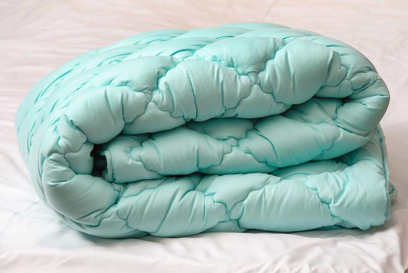 Одеяло евро из овечьей шерсти Лери Макс Бирюзовый (20084)