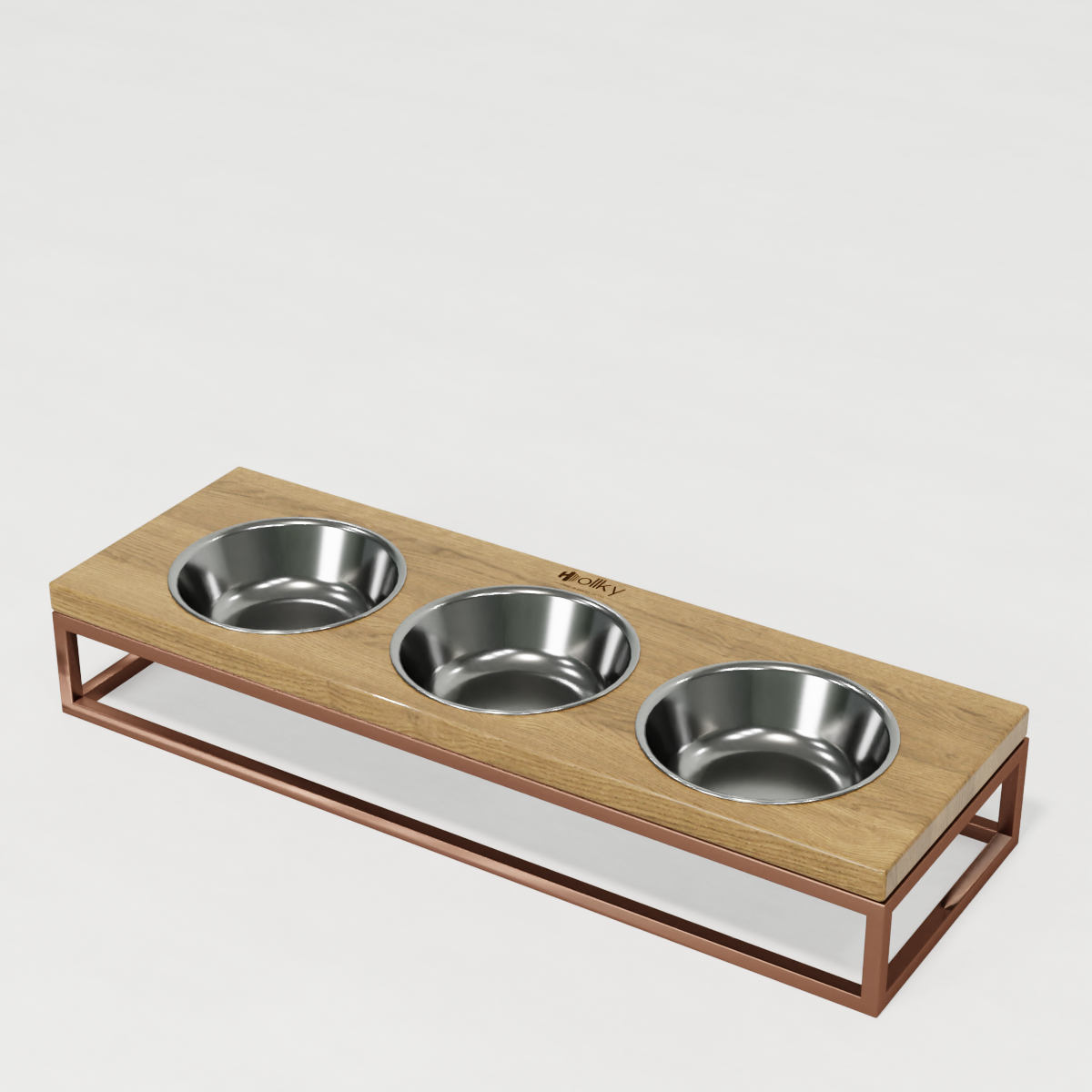 Миски на підставці для котів і маленьких собак Hollky Base Bar 3х0,45 л (Bar-54187-GLNT) - фото 4 Миски на підставці для котів і маленьких собак Hollky Base Bar 3х0,45 л (Bar-54187-GLNT) - фото 4