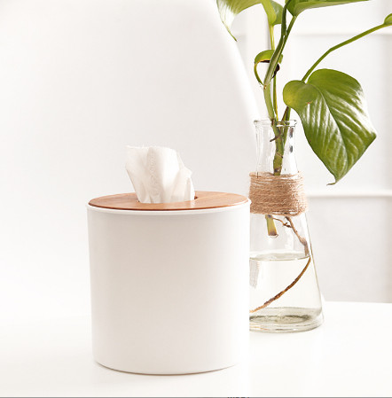 Диспенсер для салфеток круглый 6454 13х13 см белый (4335710)