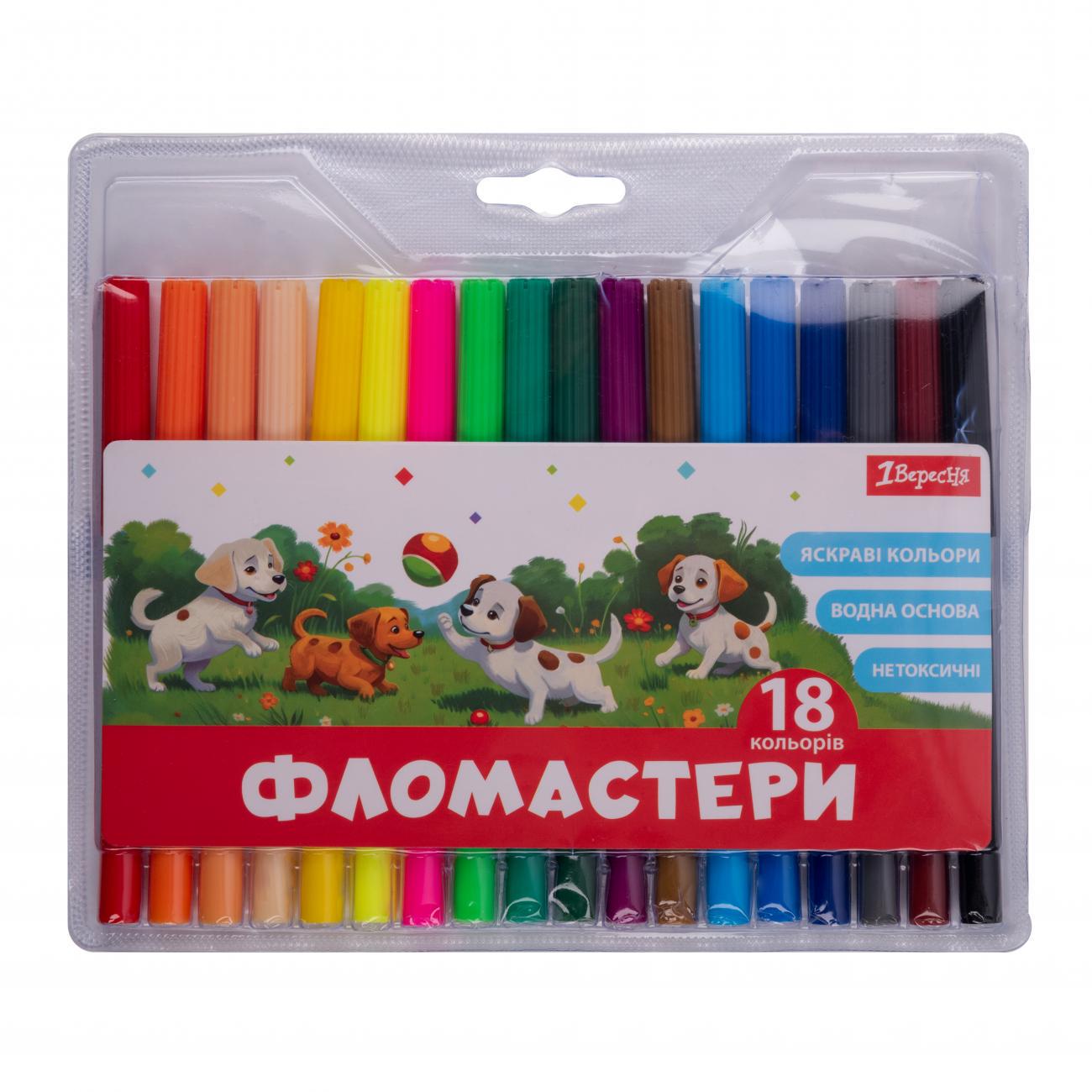 Фломастери 1 вересня Classic 18 кольорів (MTT-198848)