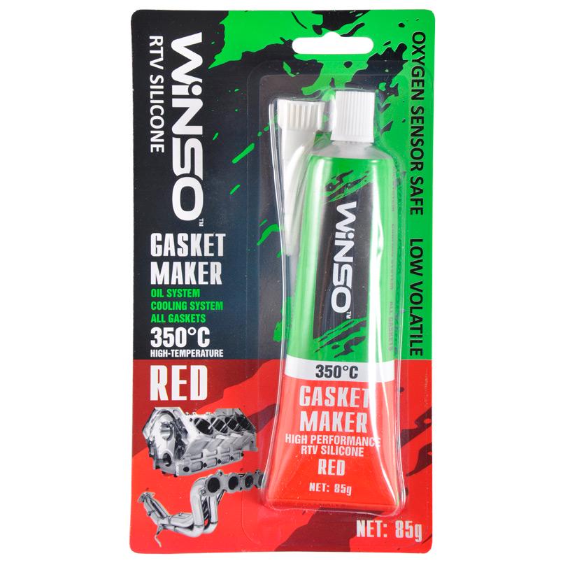 Герметик силіконовий WINSO GASKET MAKER RED високотемпературний +350⁰С 85 г 310200 Червоний (111222)