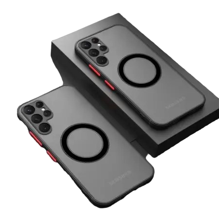 Броньований магнітний чохол для бездротової зарядки до Samsung Galaxy S22 протиударний матовий (1848813078)