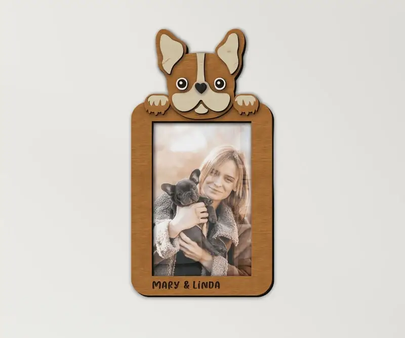 Фоторамка з французьким бульдогом персоналізована на 1 вертикальне фото Світло-коричневий (dog_french_bulldog_vertical-2) - фото 1 Фоторамка з французьким бульдогом персоналізована на 1 вертикальне фото Світло-коричневий (dog_french_bulldog_vertical-2) - фото 1