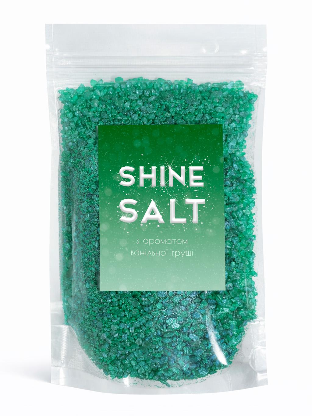 Шиммер-соль для ванны Ванильная груша с перламутром 200 г Зеленый (31947834)