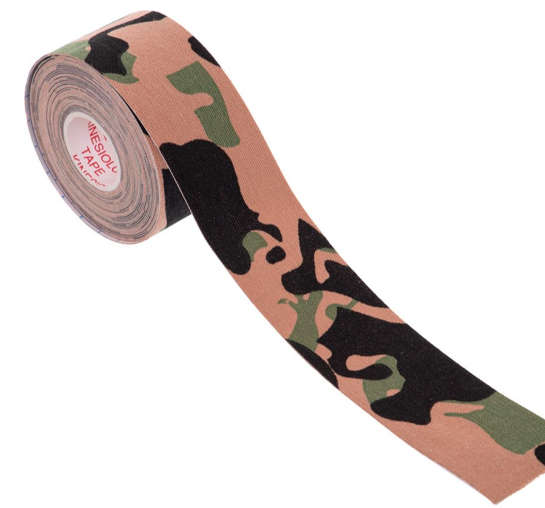 Тейп кинезиологический для лица и тела Kinesio tape 2,5 см 5 м Зеленый комуфляж (LS-KT-07-2_5) Тейп кинезиологический для лица и тела Kinesio tape 2,5 см 5 м Зеленый комуфляж (LS-KT-07-2_5)