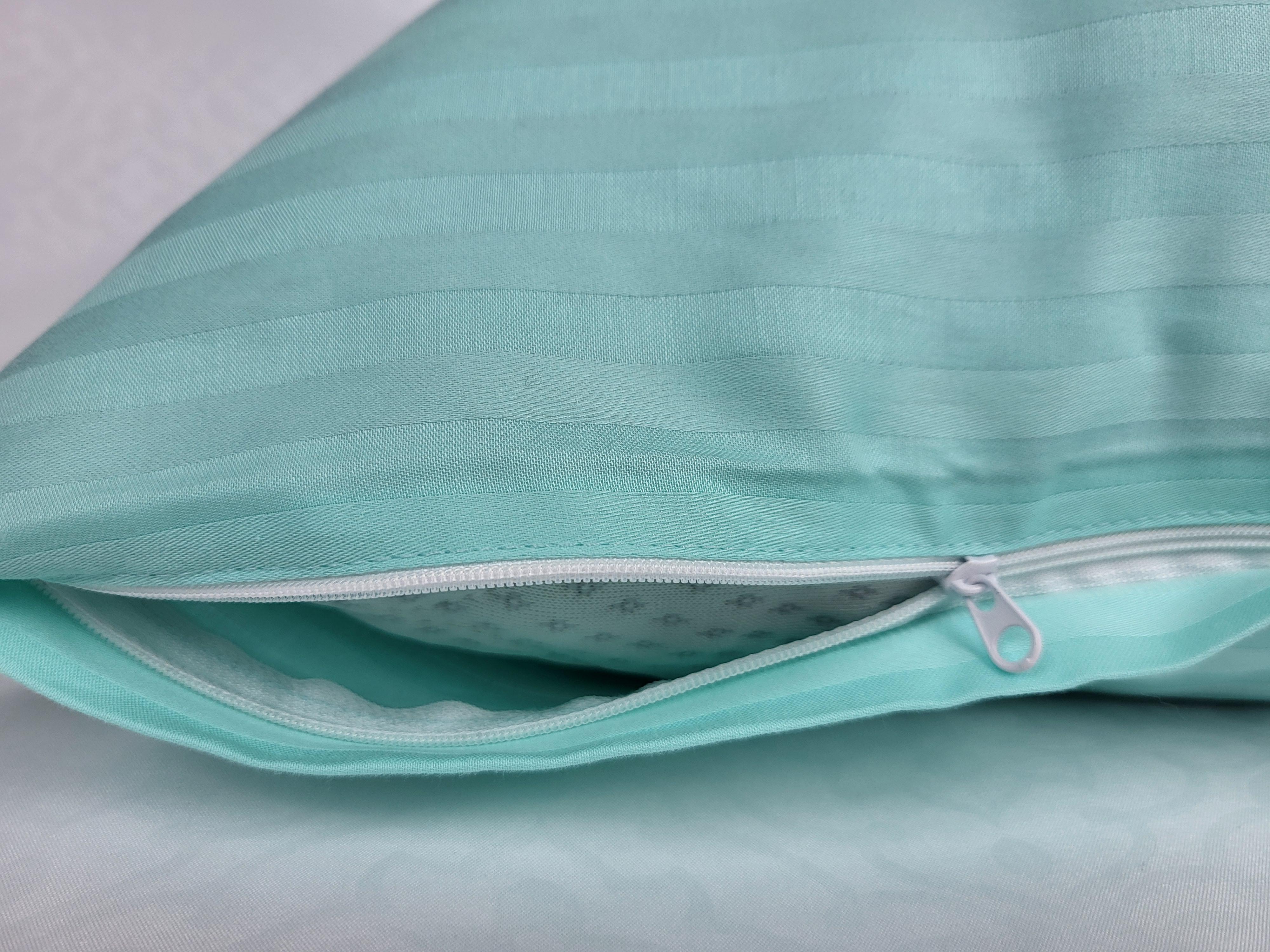 Наволочка с ушками сатин страйп 70х70 см Лазурный (1531) - фото 3