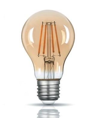 LED лампа TITANUM  Filament A60 7W E27 2200K 220V бронза TLFA6007272A