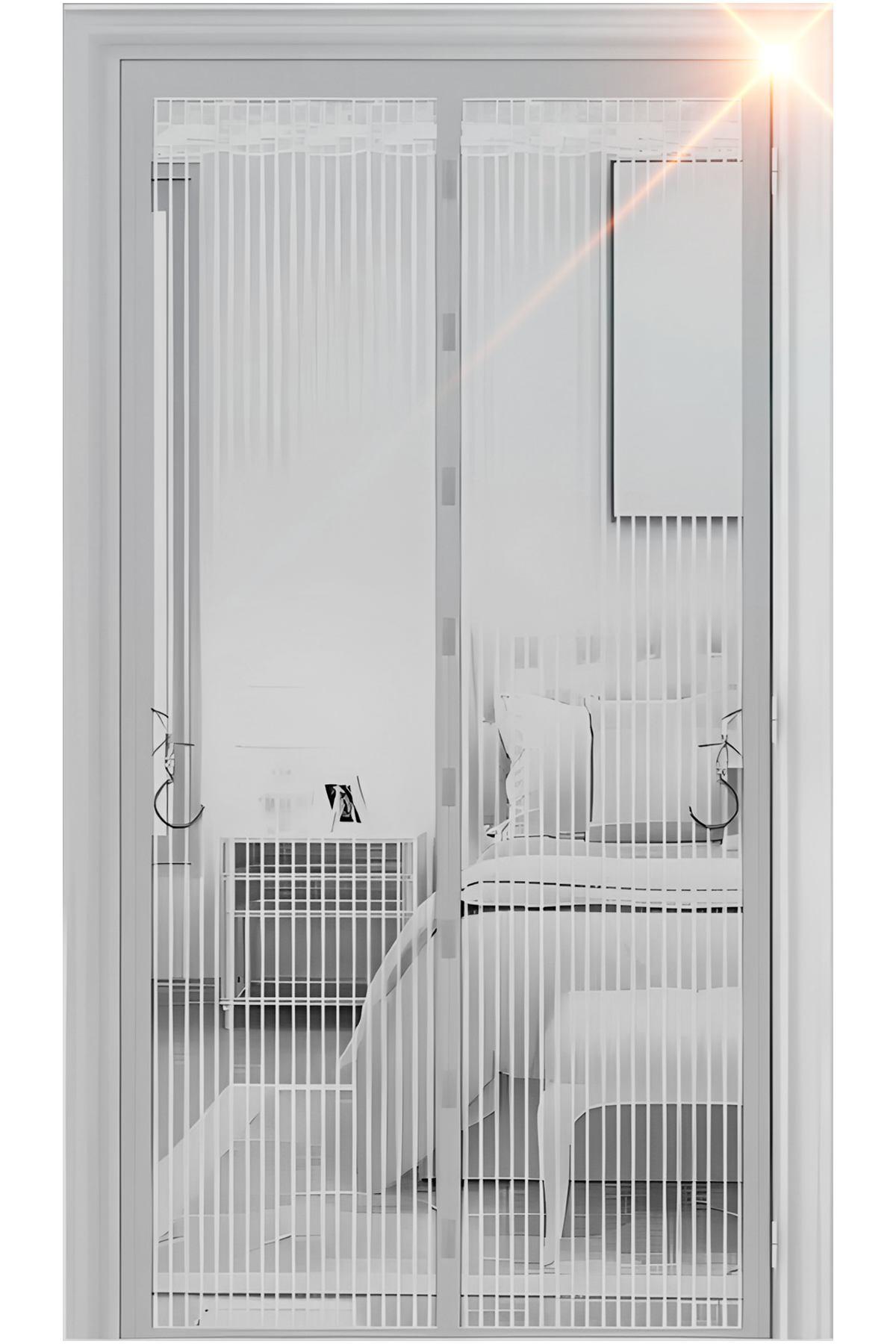 Сетка москитная AVA на магнитах дверная шторка против комаров и мух 210х100 см Grey (15342759)