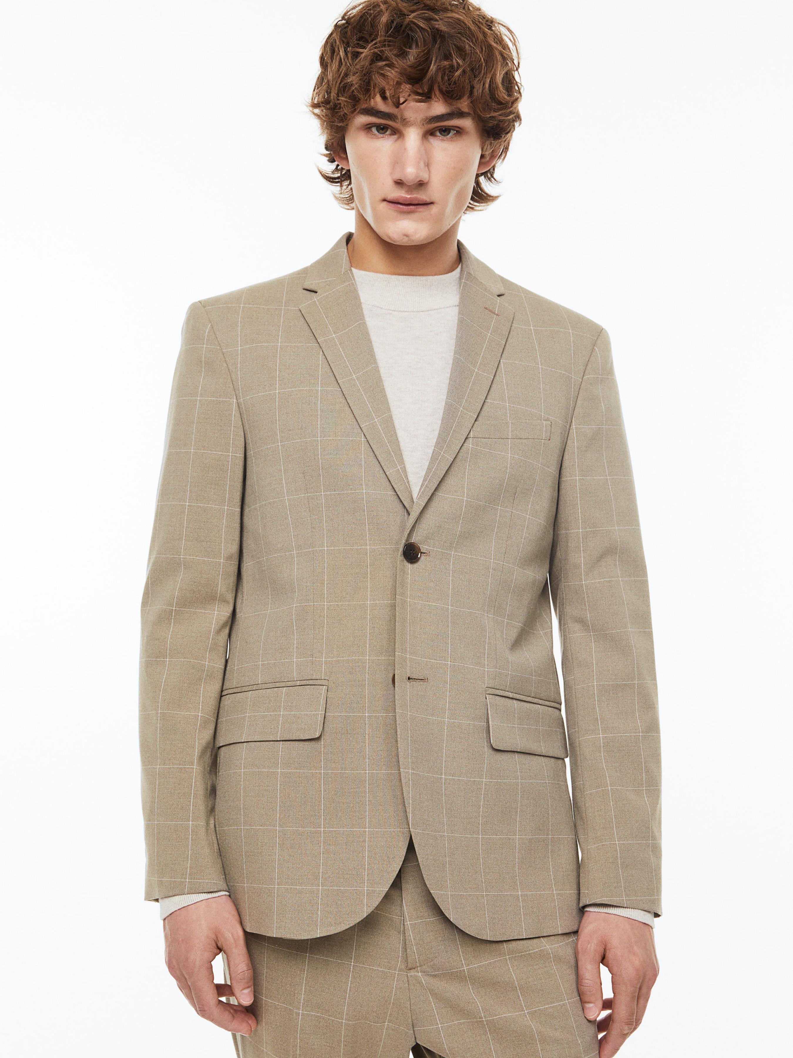 Піджак H&M Клітинка р. 44 Бежевий (E2307713986) - фото 4 Піджак H&M Клітинка р. 44 Бежевий (E2307713986) - фото 4