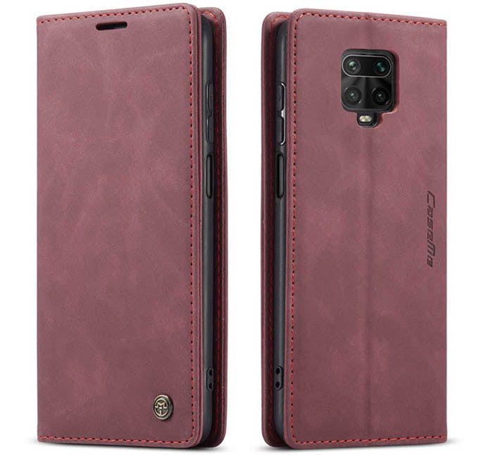 Чехол книжка с магнитом CaseMe на Xiaomi Redmi Note 9S Wine (15546-42)