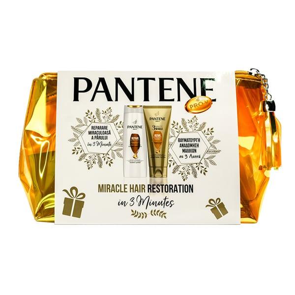 Подарунковий набір Pantene Шампунь 360 мл/Кондиціонер 200 мл/Косметичка (8006540545676)