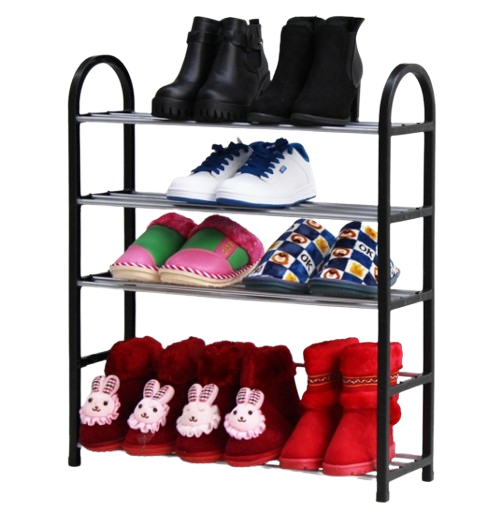 Полка для обуви 4 яруса 60х40 см Black (120803) Полка для обуви 4 яруса 60х40 см Black (120803)