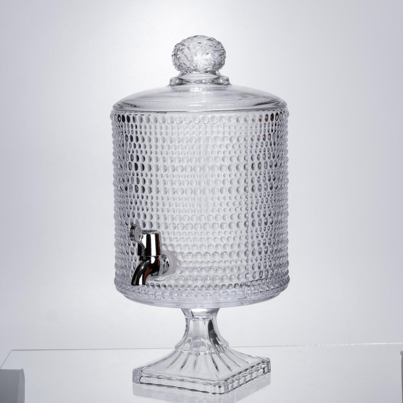 Лимонадница с краном на подставке стеклянная 4,5 л 39 см (HP-19-3045-9)