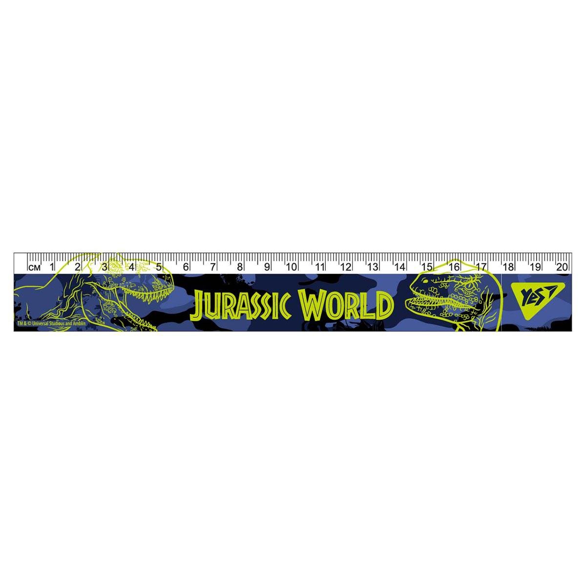 Линейка YES Jurassic World 20 см