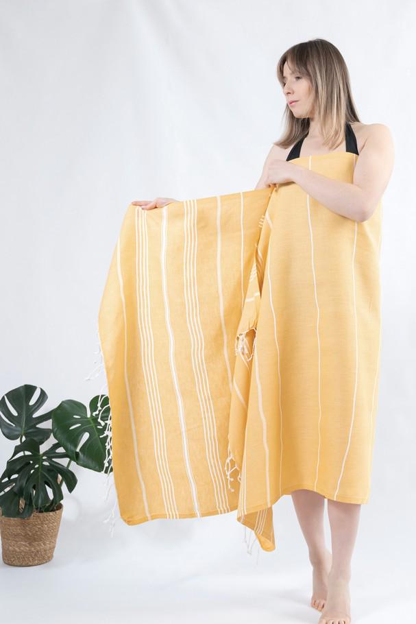 Рушник Peshtemal Beach Pool Spa 100х180 см Жовтий (86229098) - фото 7 Рушник Peshtemal Beach Pool Spa 100х180 см Жовтий (86229098) - фото 7