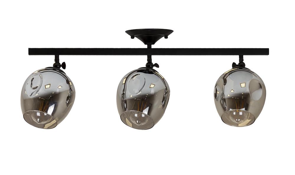 Люстра Levistella 756XPR0231F-3 BK+BK с тремя плафонами Черный/Графитовый (1887935541)