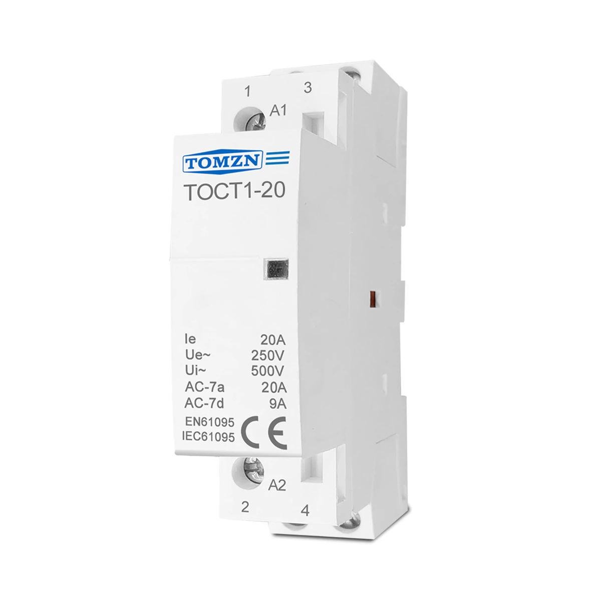 Контактор модульный TOMZN TOCT1-20 2P 20 А 2NC 220 V (TOCT1-20-AC-2NC) - фото 3 Контактор модульный TOMZN TOCT1-20 2P 20 А 2NC 220 V (TOCT1-20-AC-2NC) - фото 3