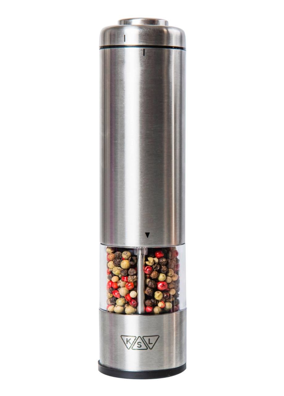 Мельница для соли или перца электрическая KSL 20х5 см 200 мл Серебристый (6576655)