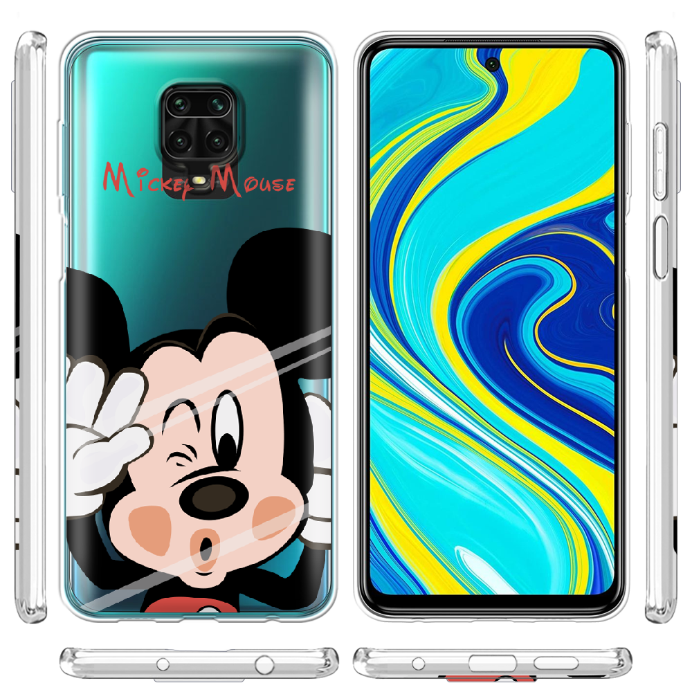 Чехол Boxface Xiaomi Redmi Note 9S Mister M Прозрачный силикон (39475-cc58-39475) - фото 3