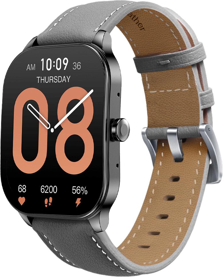 Ремешок кожаный Folsa для Amazfit Pop 3S/3R Grey (34018-33)
