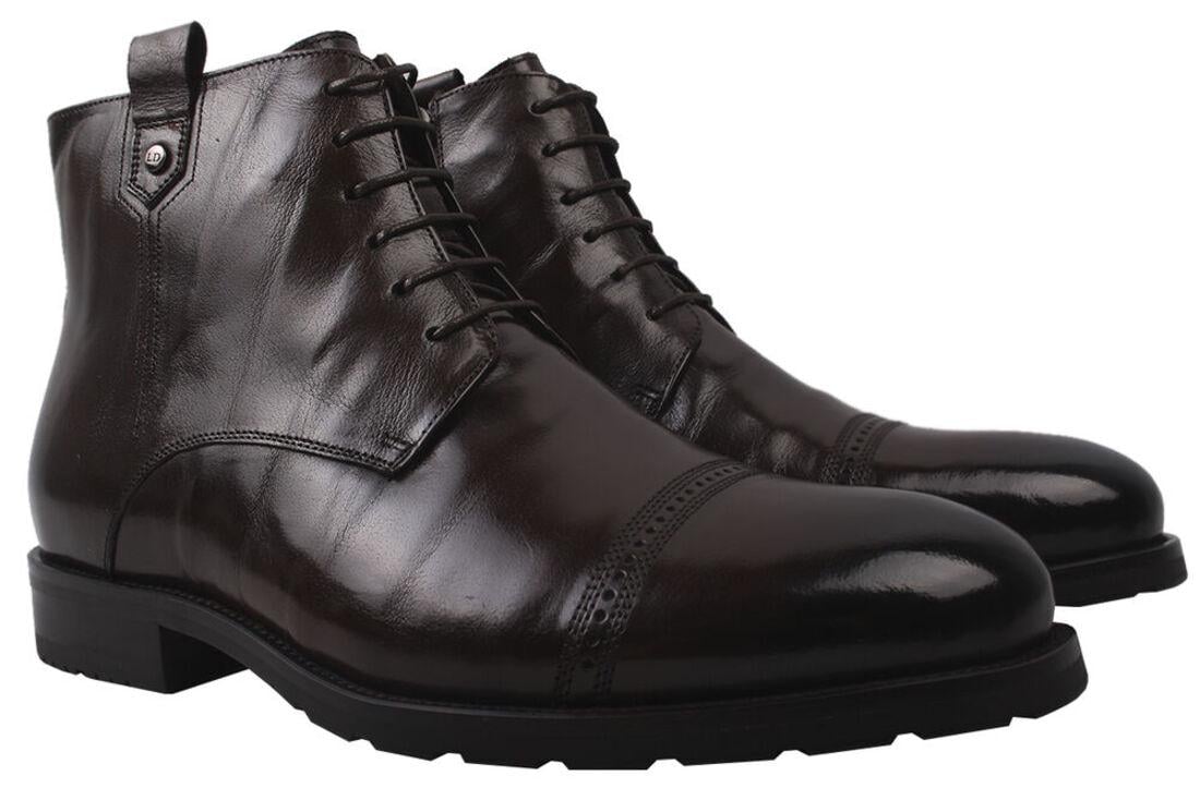 Ботинки мужские Lido Marinozi натуральная кожа р. 39 Коричневый (168-9ZH)