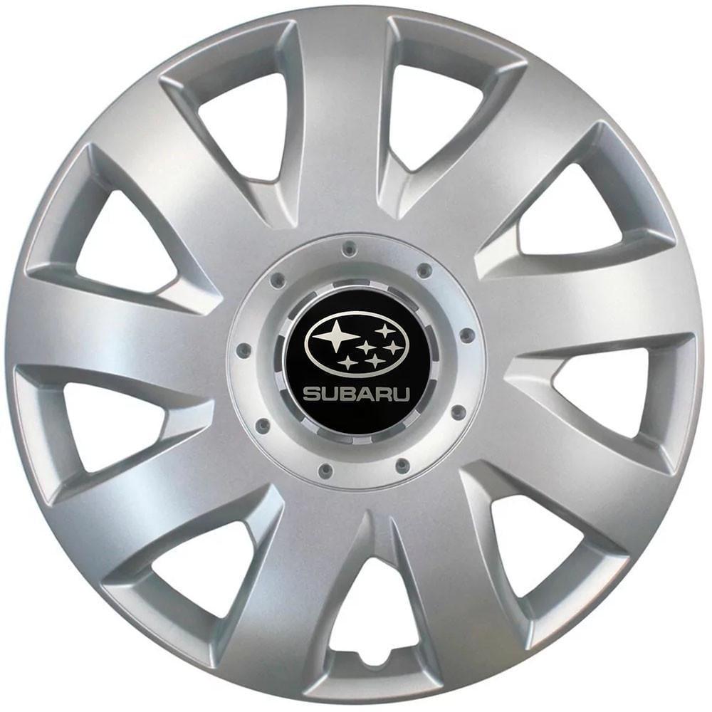 Колпаки SJS 311 с логотипом Subaru R15 4 шт. Серебристый (2654558026)