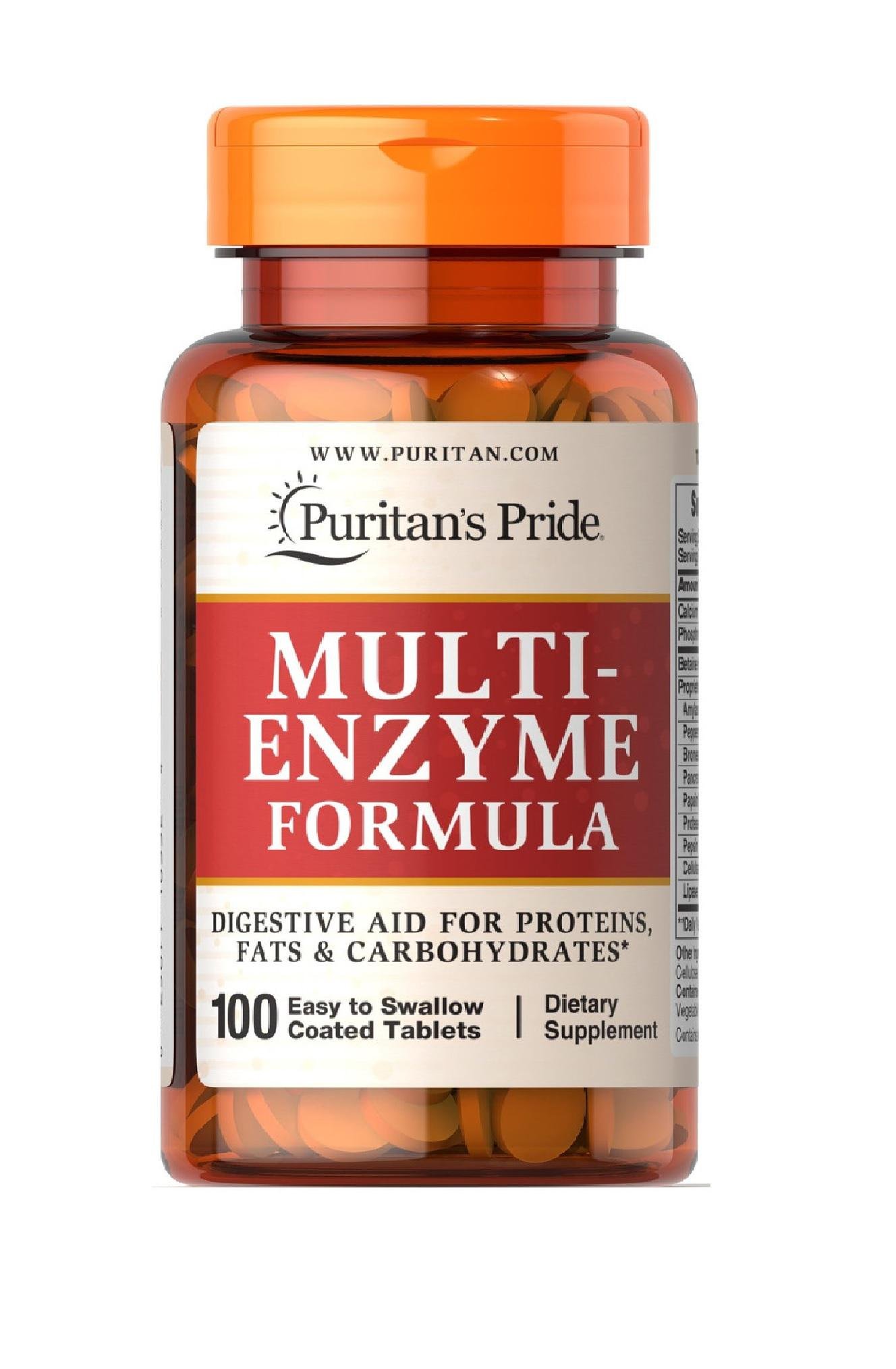 Пищеварительные ферменты Puritan's Pride Multi Enzyme 100 Tabs - фото 1