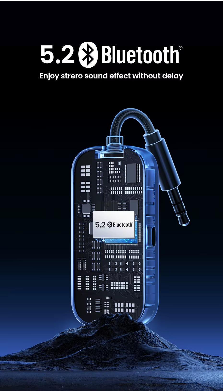 Адаптер UGREEN Bluetooth 5.2 3,5 мм AUX 28 годин роботи Чорний (35222) - фото 10 Адаптер UGREEN Bluetooth 5.2 3,5 мм AUX 28 годин роботи Чорний (35222) - фото 10