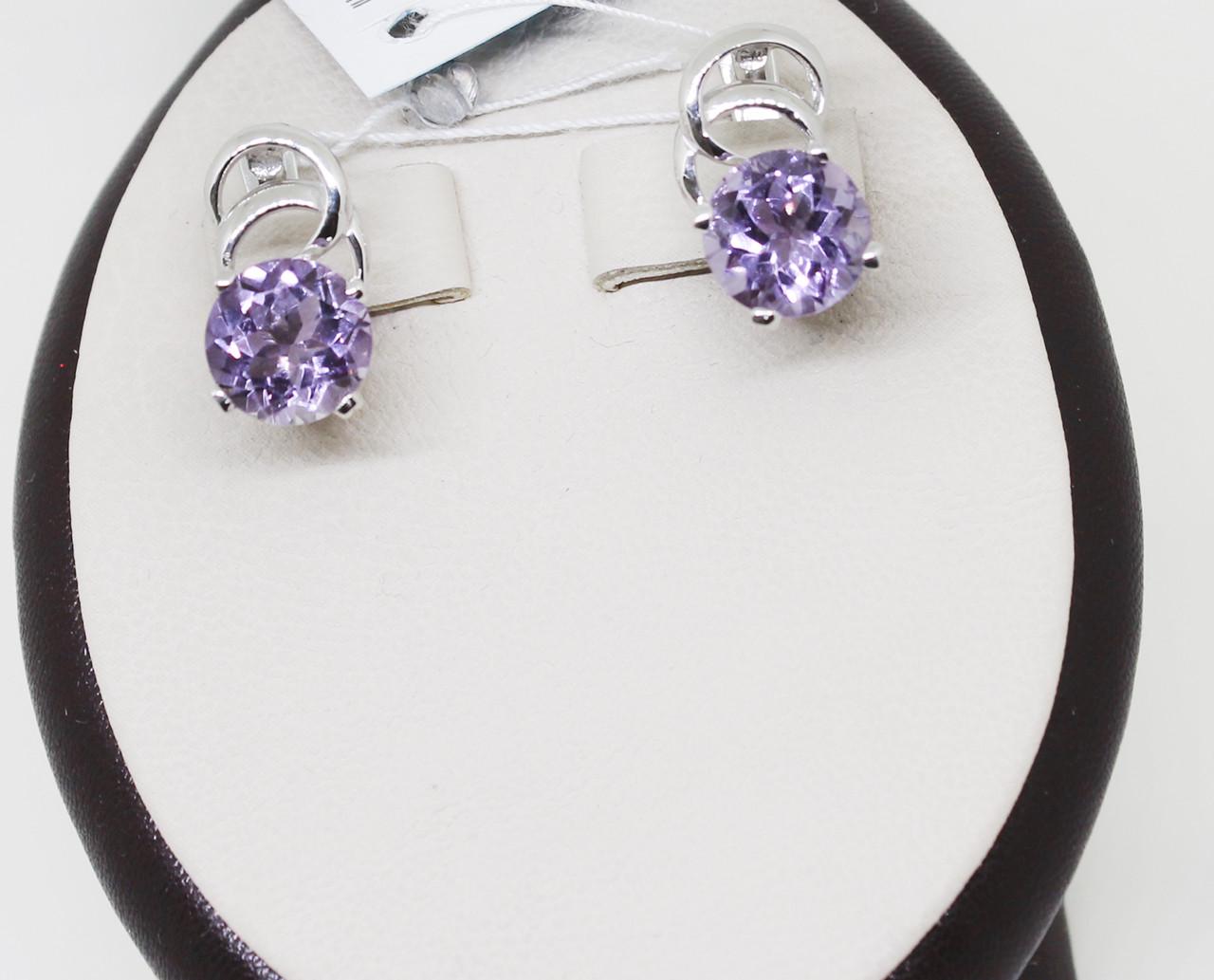 Серьги серебряные с аметистом 7,6 г (985356041)