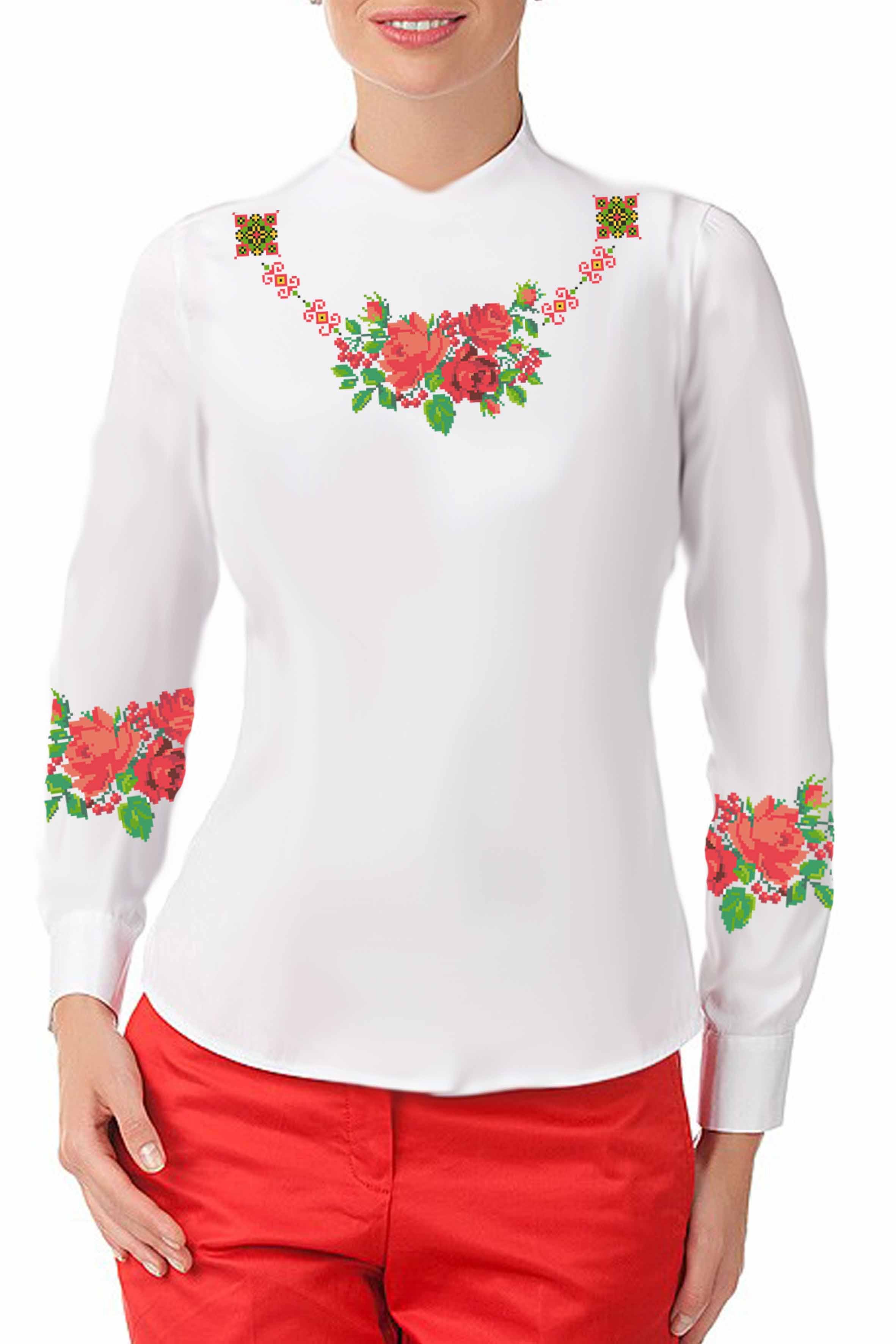 Заготовка для вишивки нитками або бісером сорочка СЖ-60 габардин Заготовка для вишивки нитками або бісером сорочка СЖ-60 габардин