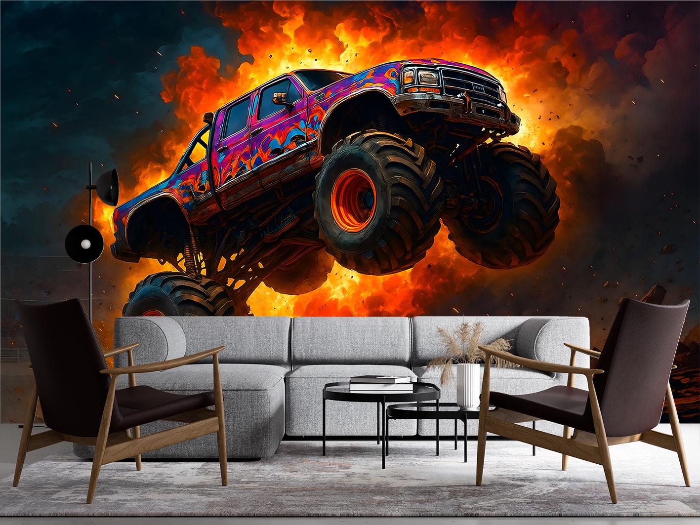 Фотообои флизелиновые Upstream Монстр-трак: пламя опасности 230х345 см (S5CAR-020/6) - фото 2 Фотообои флизелиновые Upstream Монстр-трак: пламя опасности 230х345 см (S5CAR-020/6) - фото 2