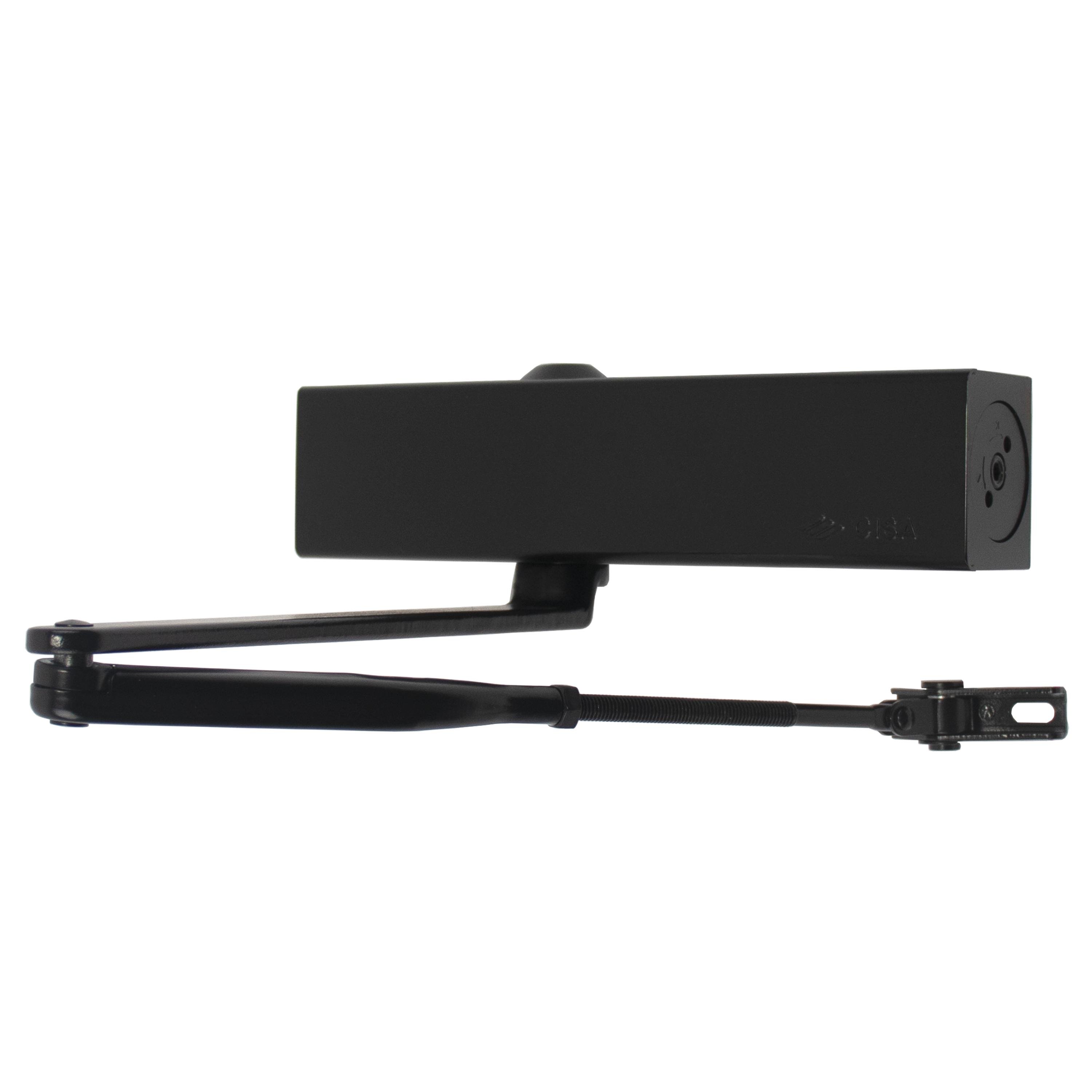 Доводчик Cisa C1511.03.0.90 Professional Plus2 STD HO с фиксацией до 80 кг Черный