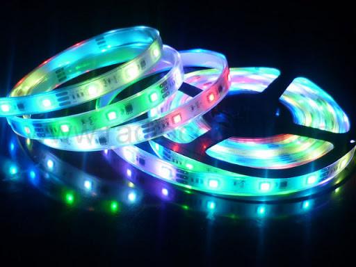 Світлодіодна стрічка RIAS 5050 LED RGB в бухті 4,5 м Різнокольоровий (4_00327) - фото 4