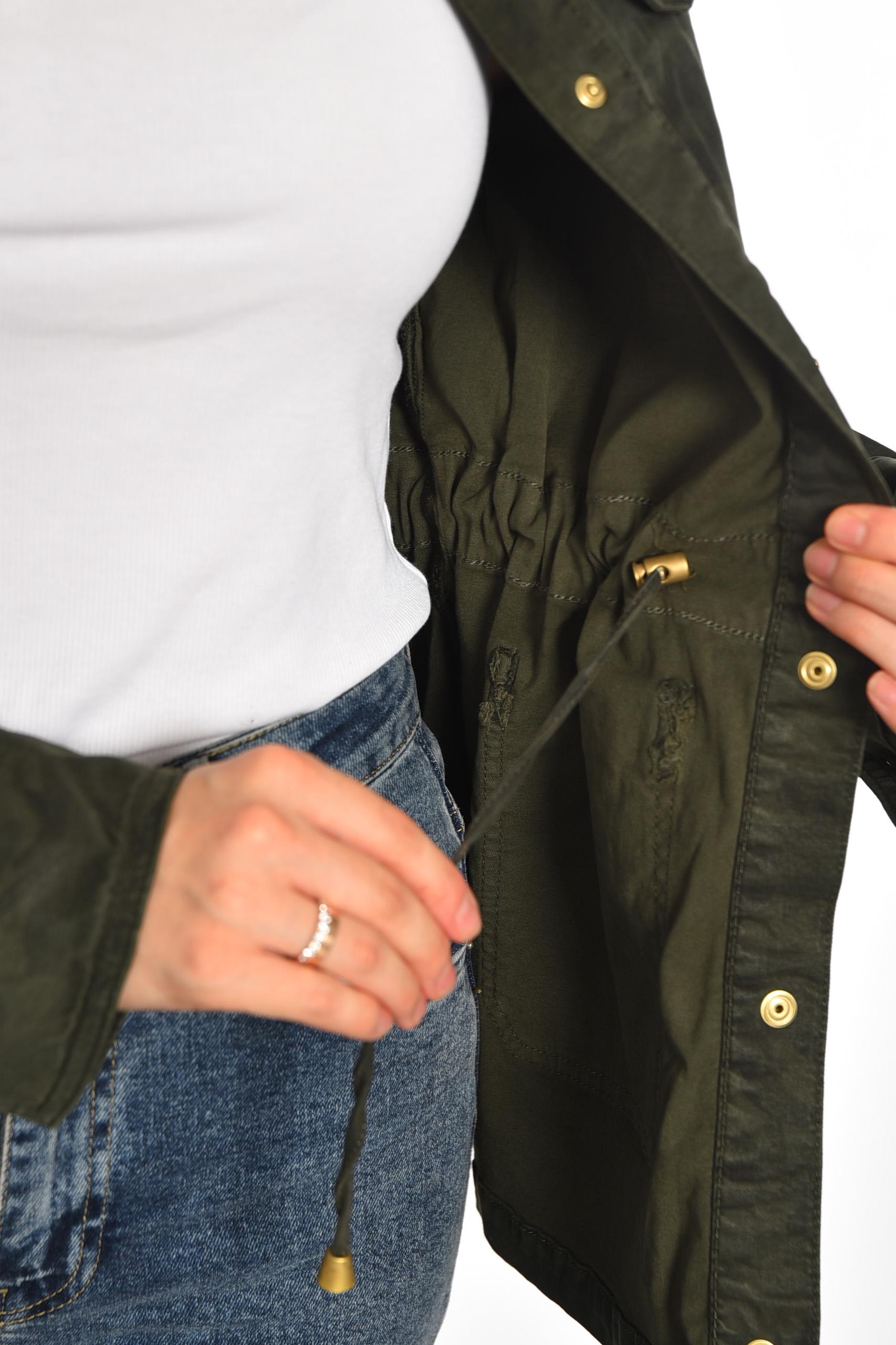 Джинсовка женская камуфляжная L Хаки (188074) - фото 4