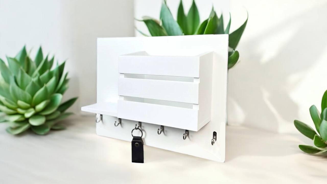 Ключница настенная с полкой и карманом (444006) - фото 2 Ключница настенная с полкой и карманом (444006) - фото 2