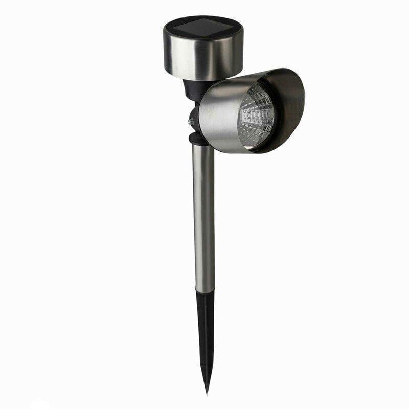 Садово-парковый светильник Sirius грунтовой на солнечной батарее 2W IP44 35,5 см Хром (14004)