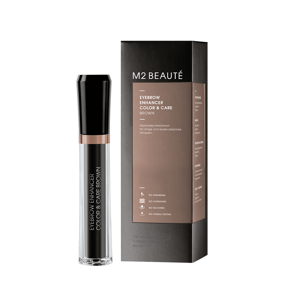 Туш-догляд з CU-пептидом для брів коричневий M2Beaute Eyebrow Enhancer Color&Care brown +25% 6 мл