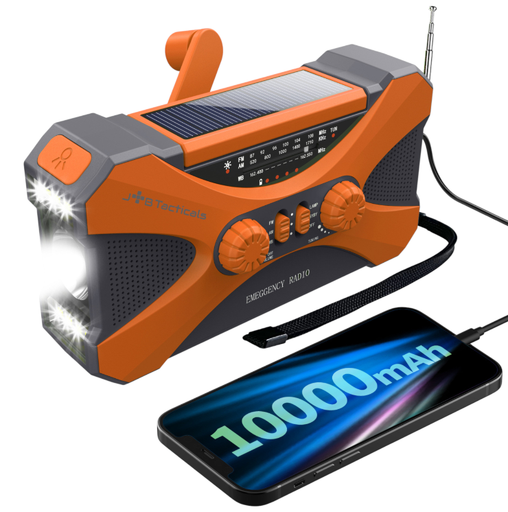Радио JB Tacticals с фонарем AM/FM/WB Power Bank на 10000 mAh (31195217)