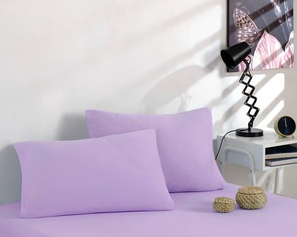 Простынь Maison D'or трикотажная на резинке 180x200 см с наволочками 2 шт. 50x70 см Lila (2000022280250) - фото 5 Простынь Maison D'or трикотажная на резинке 180x200 см с наволочками 2 шт. 50x70 см Lila (2000022280250) - фото 5