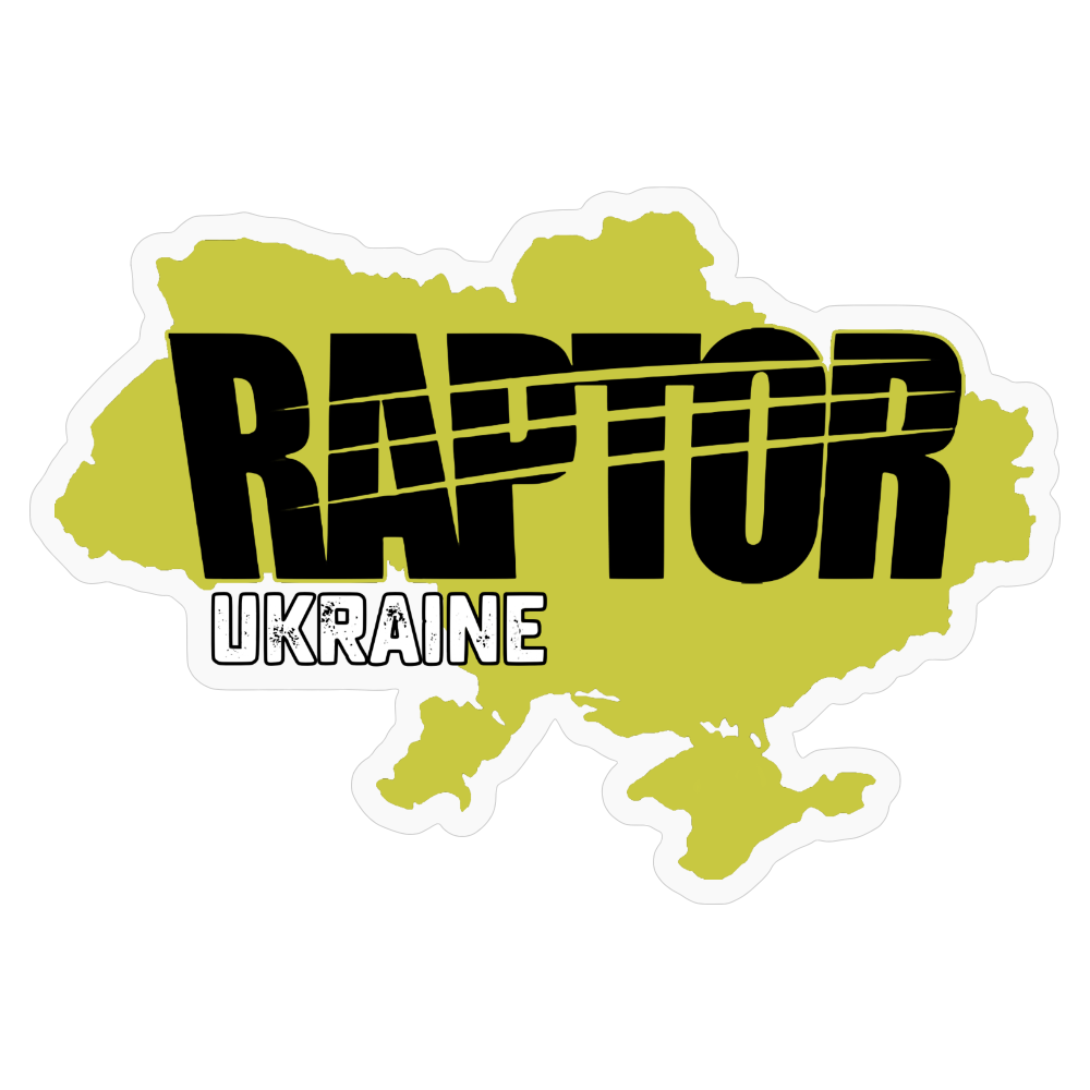 Наклейка на скло та кузов RAPTOR Ukraine 120x84 мм