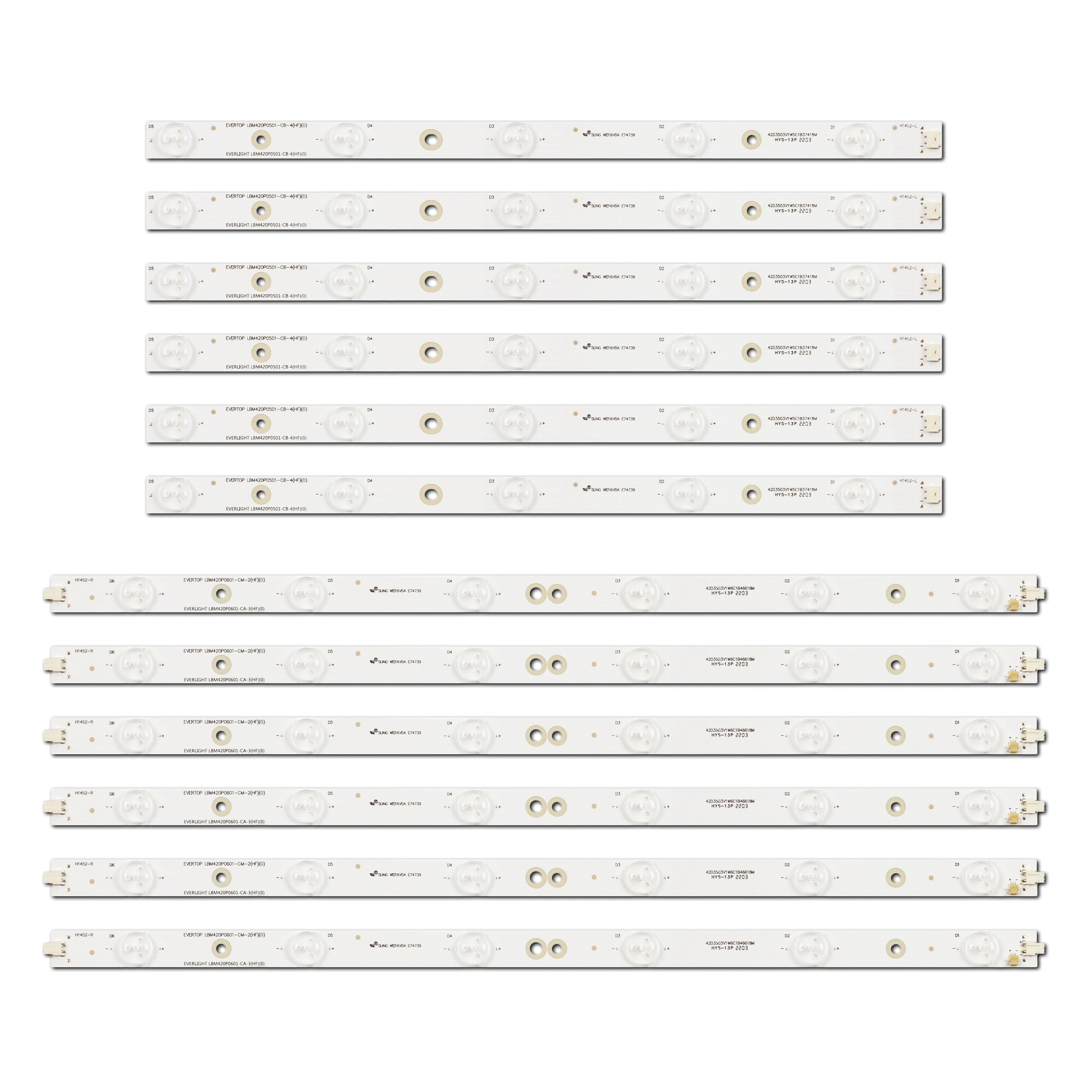 Комплект LED подсветки для Philips LBM420P0601-CA-3/HF/0 LBM420P0501-CB-4/HF/0 42" 12 шт. (ART-15191)