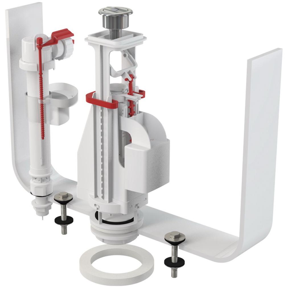 Комплект арматуры для бачка унитаза Alca Plast SA08S 1/2" CHROM 1/2" (84711)